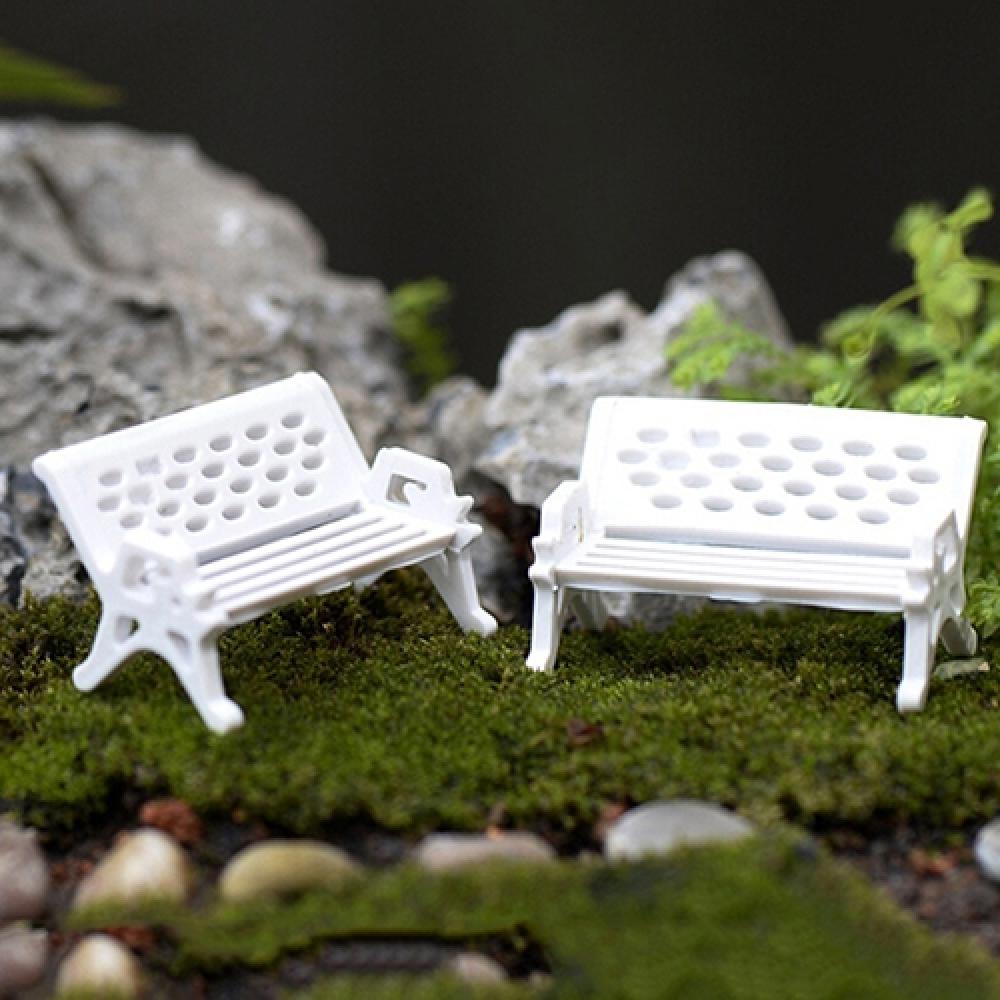 2Pcs Mini Park Seat Bench Cute - Woodworking Resin ulasan dan harga