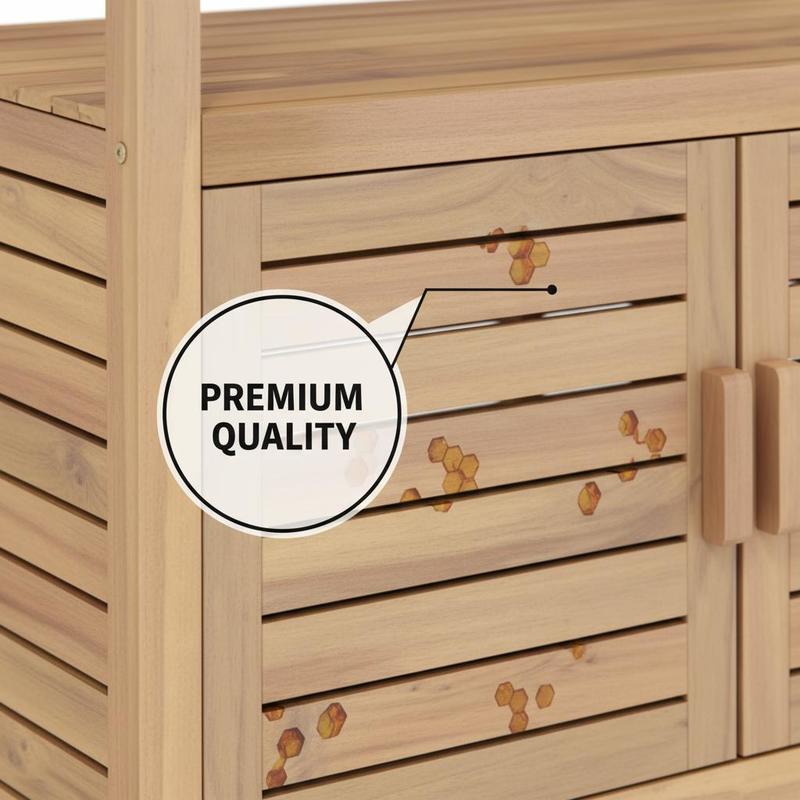 Outdoor Potting Bench Acacia W - Woodworking Workbench ulasan dan harga