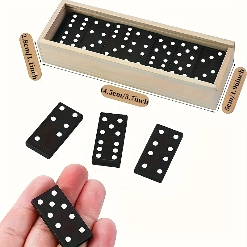 28pcs/box Mini Wooden Dominoes - Woodworking Domino ulasan dan harga
