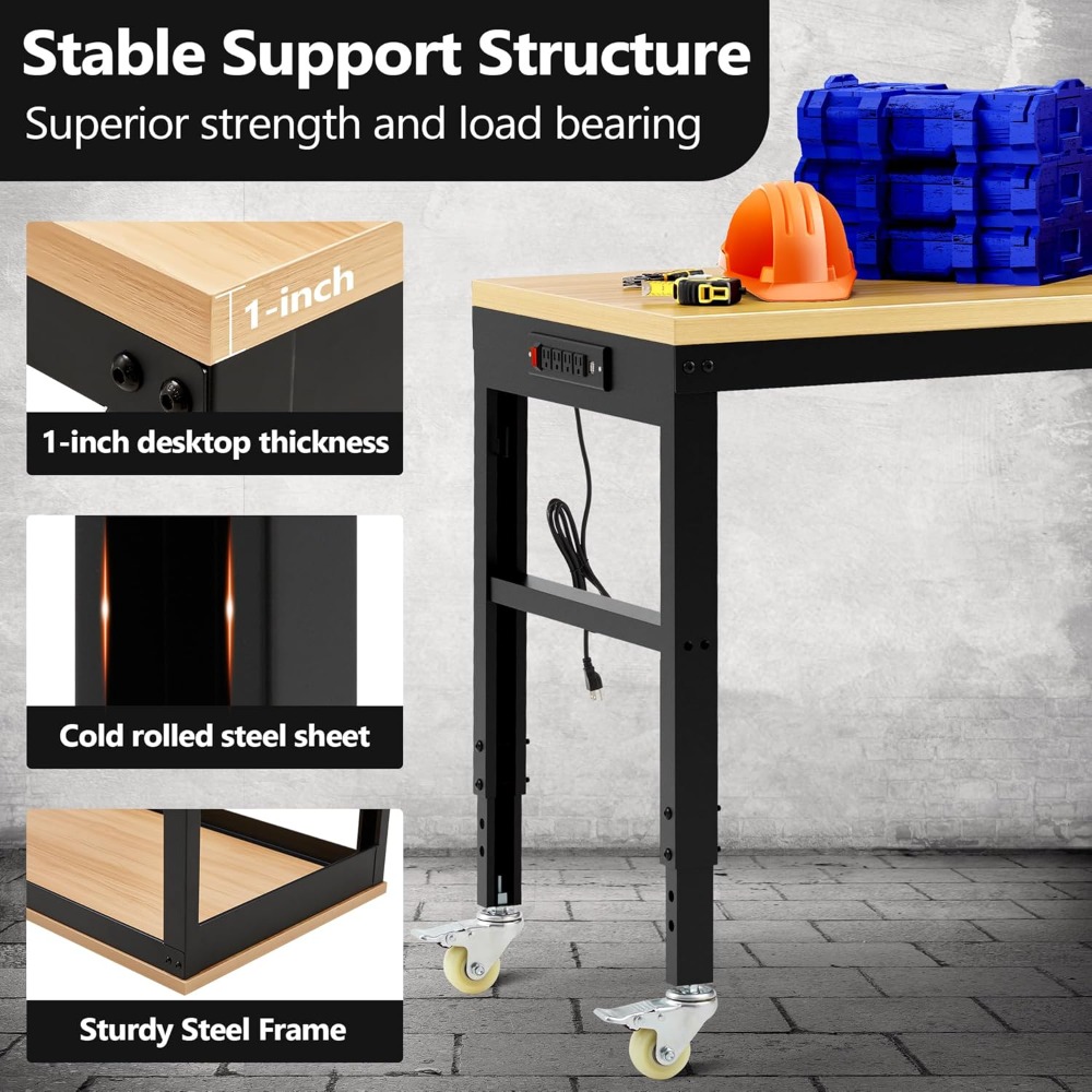 Adjustable Workbench, Heavy Du - Woodworking Workbench ulasan dan harga