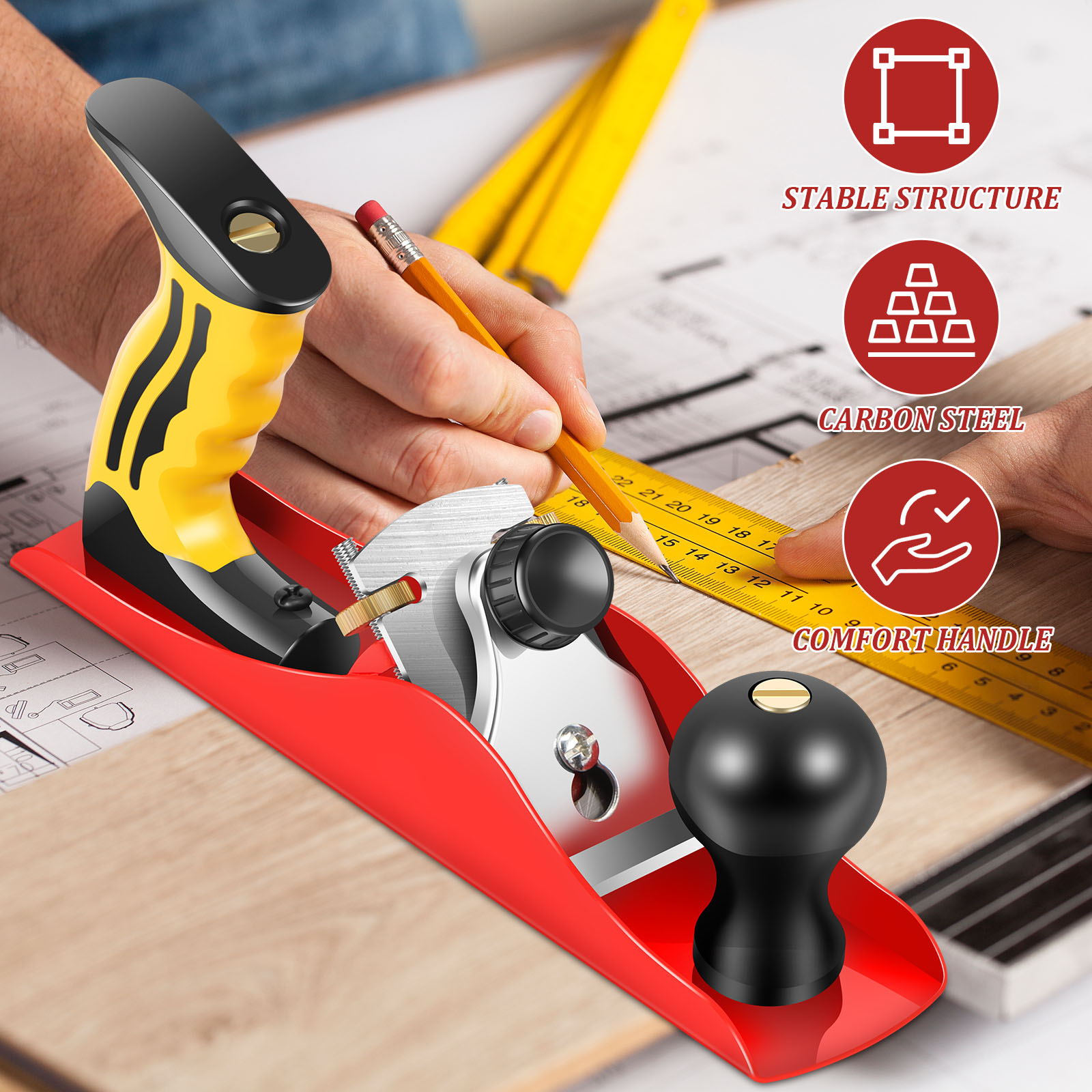 Wood Hand Planer Set Hand Tool - Woodworking Class ulasan dan harga
