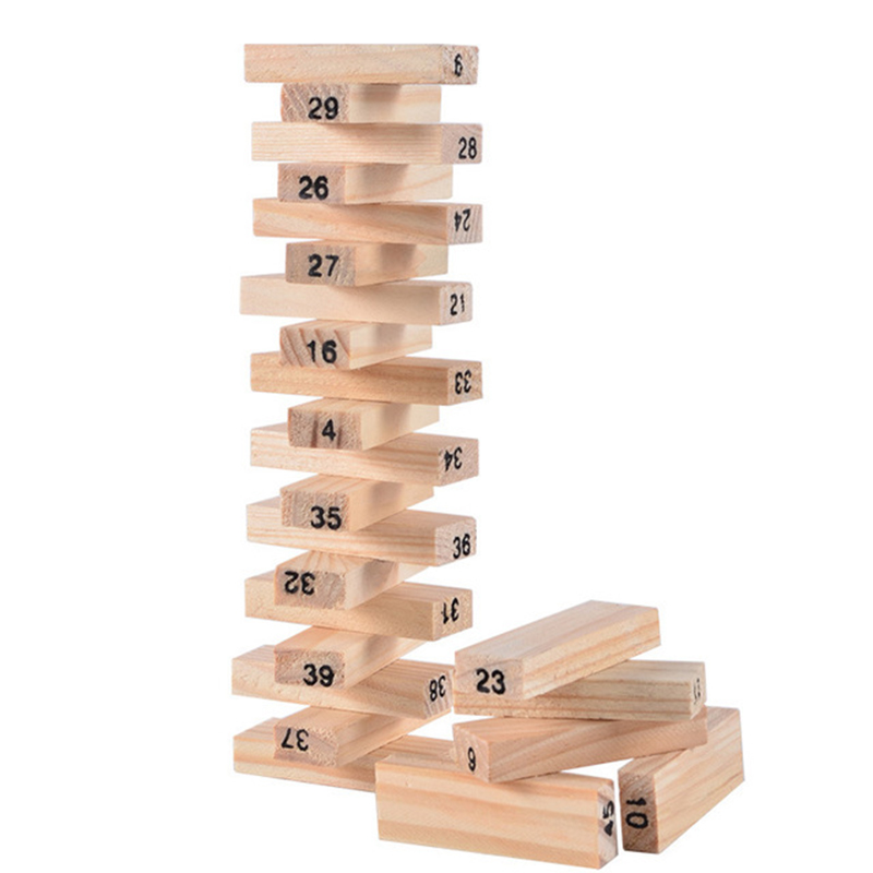 54Pcs Building Blocks Toy Funn - Woodworking Domino ulasan dan harga
